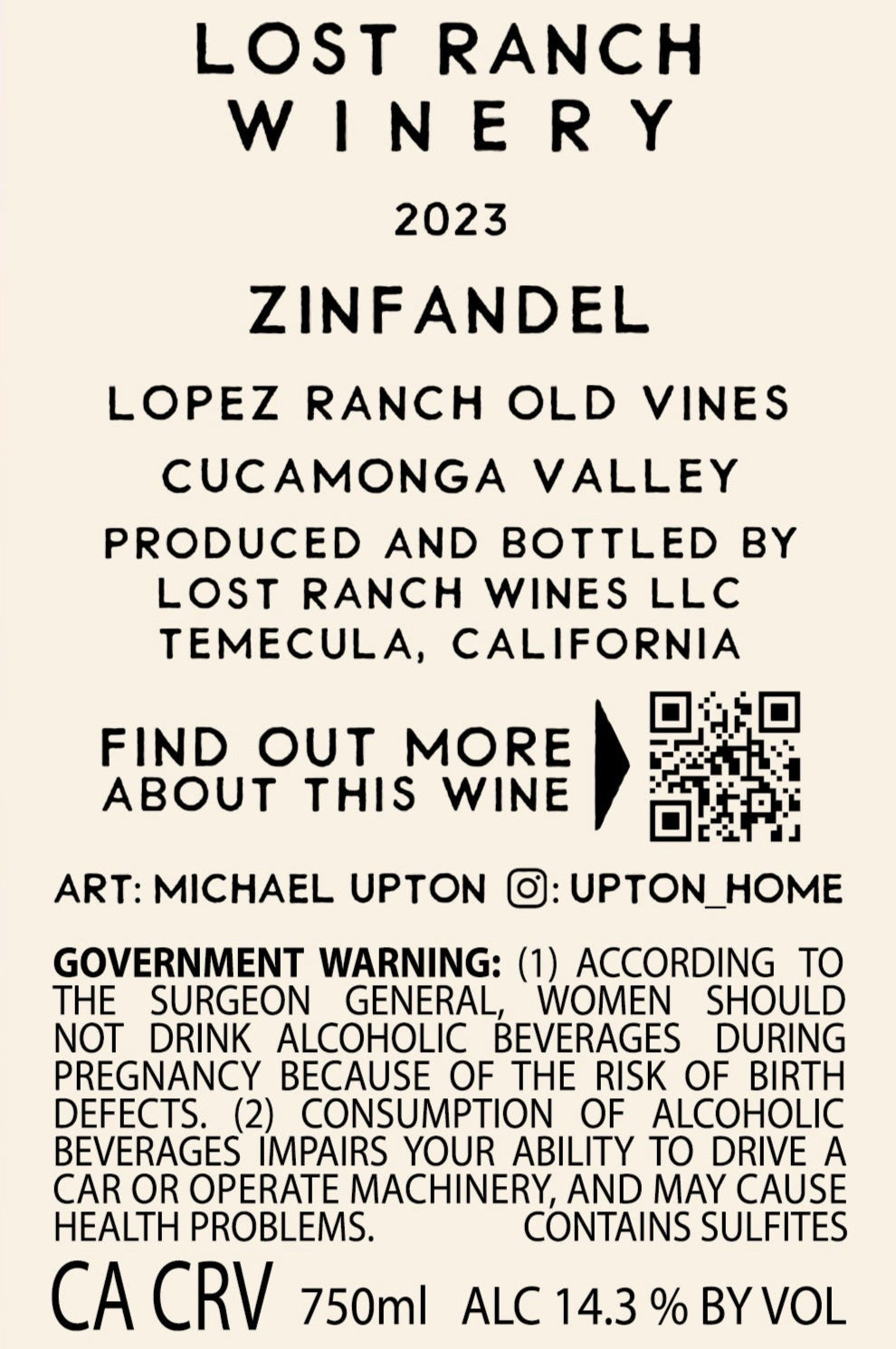 2023 ZINFANDEL - Lost Ranch Winery