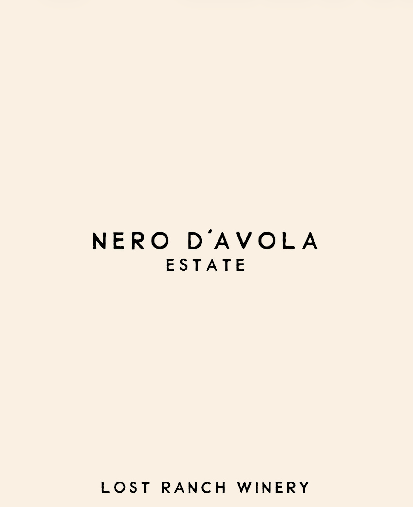 2023 ESTATE NERO D’AVOLA - Lost Ranch Winery
