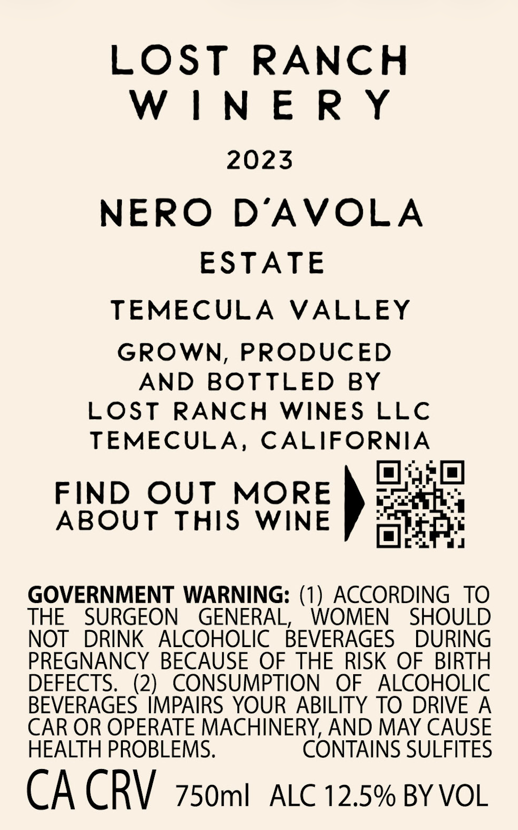 2023 ESTATE NERO D’AVOLA