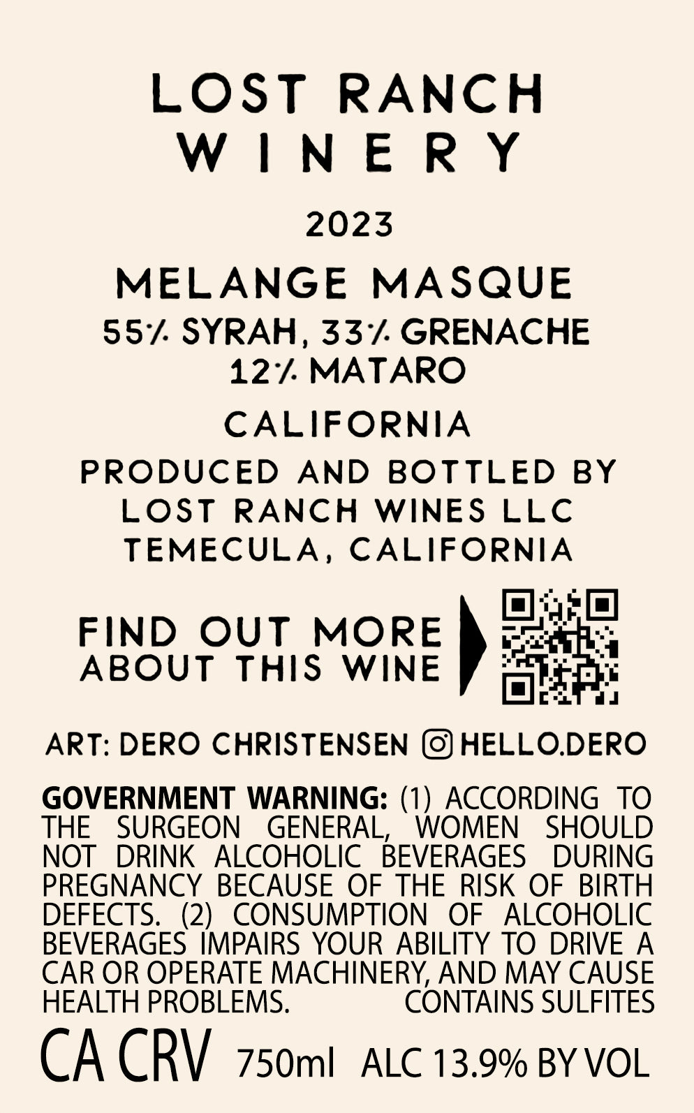 2023 MELANGE MASQUE - Lost Ranch Winery