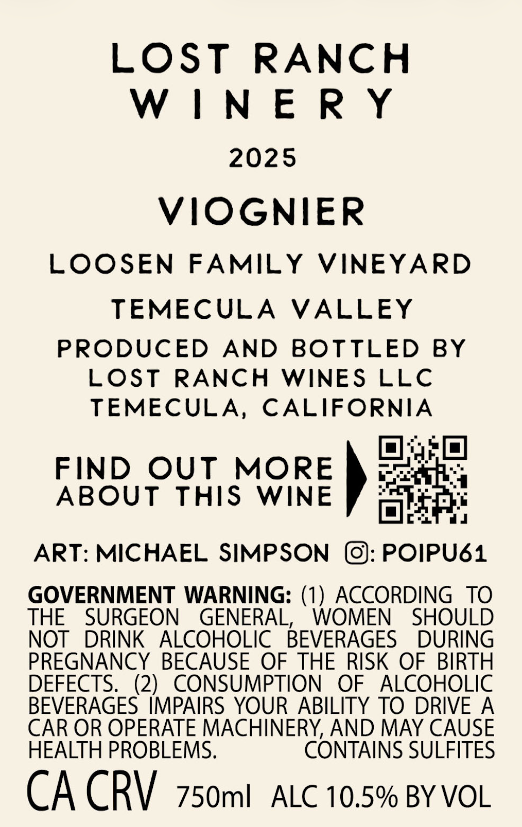 2025 DIRECT PRESS VIOGNIER - Lost Ranch Winery